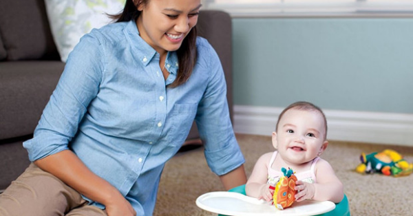 can a 2 month old sit in a bumbo