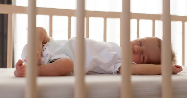 baby sleeps with head tilted back (3)