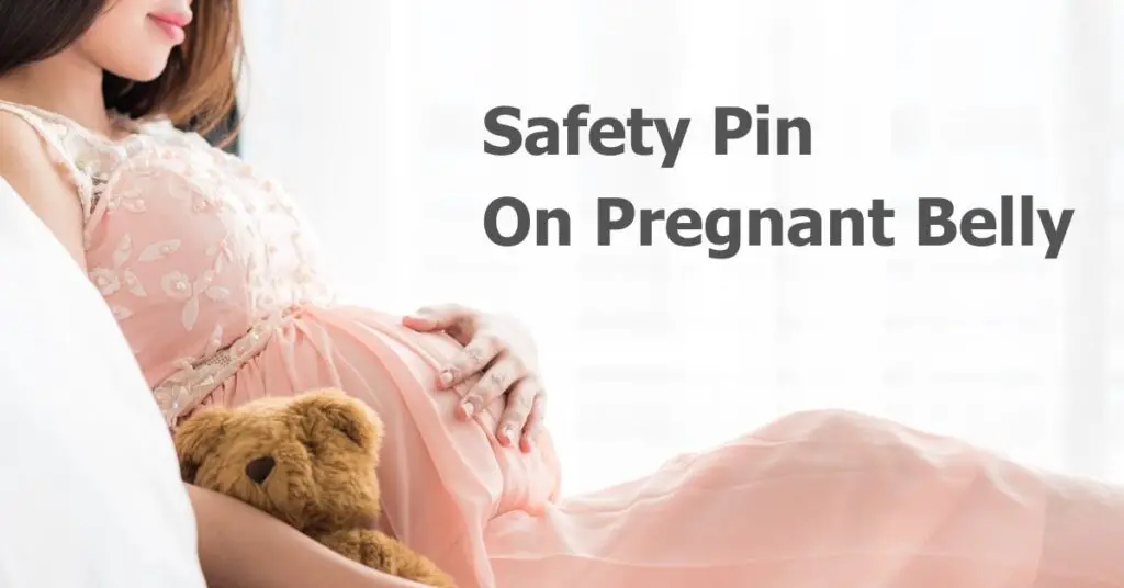 Safety Pin On Pregnant Belly
